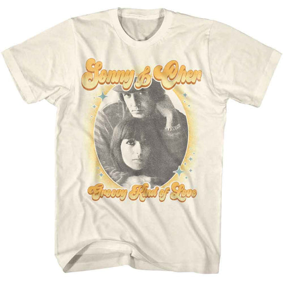 SONNY AND CHER GROOVY KIND OF LOVE S T-Shirt in Natural