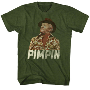 REDD FOXX PIMPIN S T-Shirt in Military Green