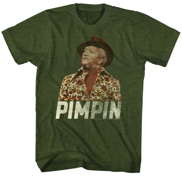 REDD FOXX PIMPIN S T-Shirt in Military Green