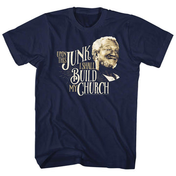 REDD FOXX JUNK CHURCH S T-Shirt in NAVY