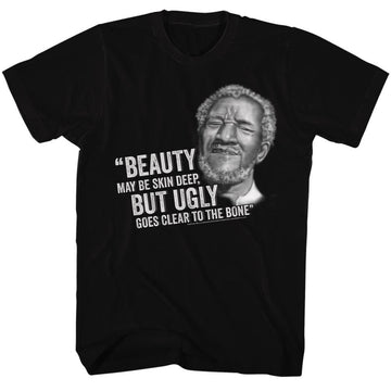 REDD FOXX BEAUTY BUT UGLY S T-Shirt in Black