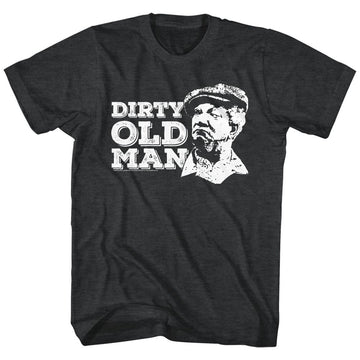 REDD FOXX DIRTY OLD MAN S T-Shirt in Black Heather