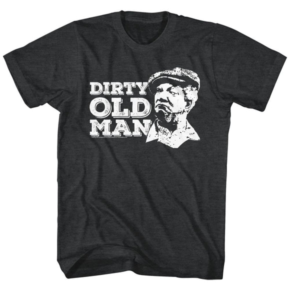 REDD FOXX DIRTY OLD MAN S T-Shirt in Black Heather