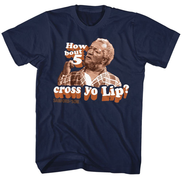 Redd Foxx 5 Cross Yo Lips Adult T-Shirts