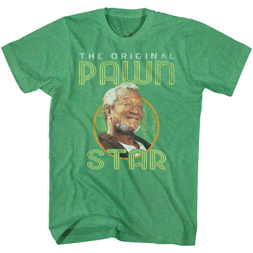 REDD FOXX PAWN STAR2 S T-Shirt in Kelly Heather