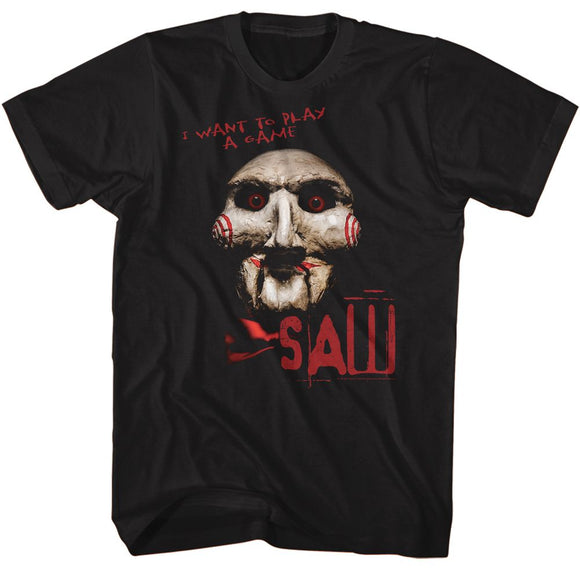 SAW I WANT TO PLAY S T-Shirt in Black