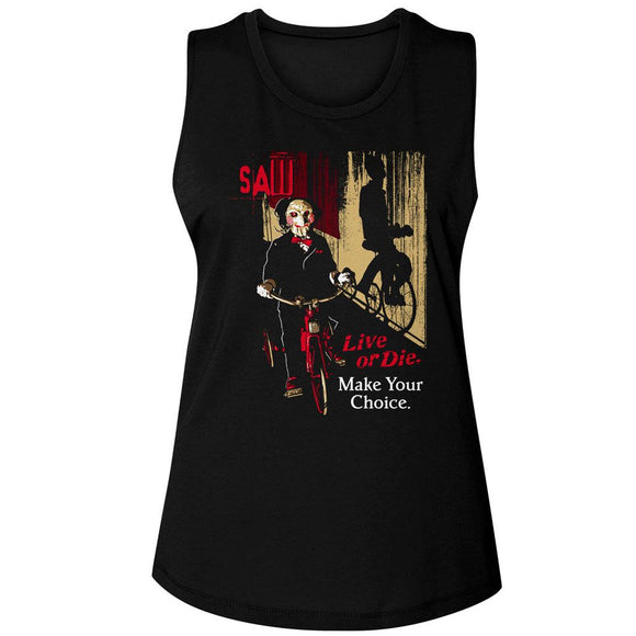 SAW YOUR CHOICE LADIES MUSCLE TANK S T-Shirt in Black