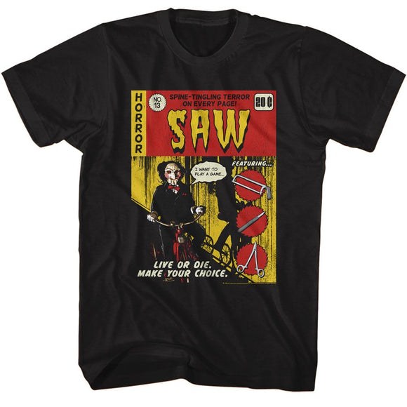 SAW JIG COMIC BOOK S T-Shirt in Black