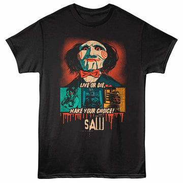 Saw Retro Comp Black Adult T-Shirt