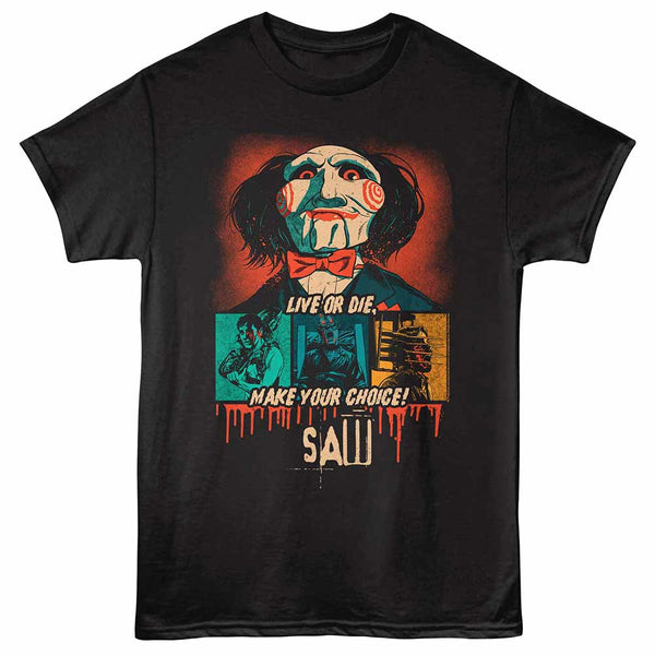 Saw Retro Comp Black T-Shirt