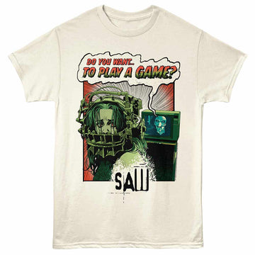 Saw Comic Panel Natural Adult T-Shirt
