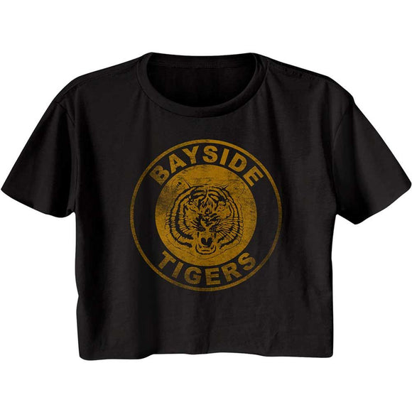 SAVED BY THE BELL BAYSIDE LOGO LADIES FESTIVAL CALI S T-Shirt in Black
