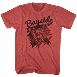 SAVED BY THE BELL SHARP TIGERS S T-Shirt in RED Heather