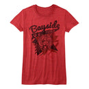 SAVED BY THE BELL SHARP TIGERS LADIES S T-Shirt in RED Heather