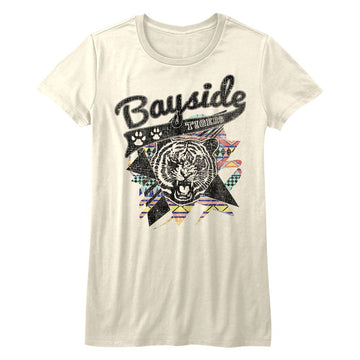 SAVED BY THE BELL AZTEC TIGERS LADIES S T-Shirt in Vintage White