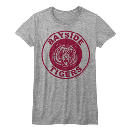 SAVED BY THE BELL BAYSIDE CIRCLE LADIES S T-Shirt in Athletic Heather
