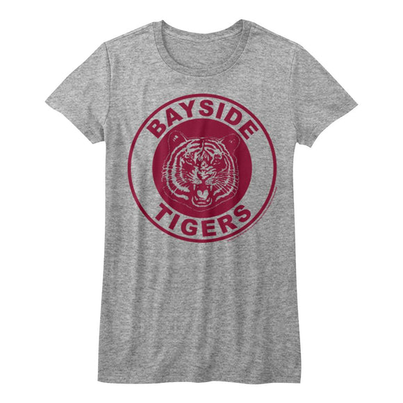 SAVED BY THE BELL BAYSIDE CIRCLE LADIES S T-Shirt in Athletic Heather