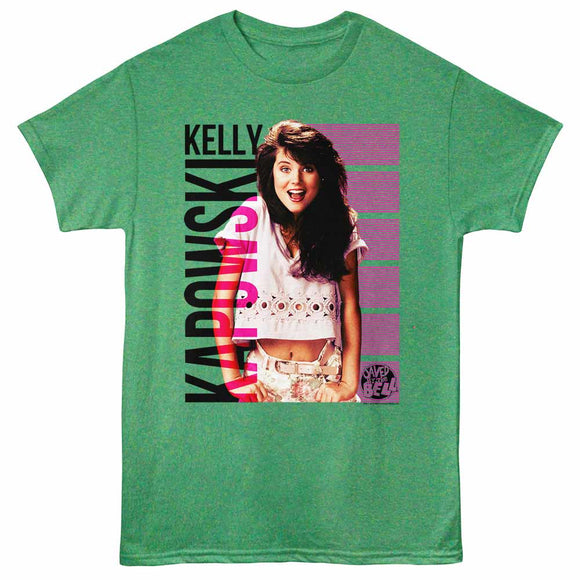 Saved By the Bell Kapowskiing Kelly Heather Adult T-Shirt