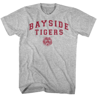 Image of Saved By The Bell Bayside Tigers Adult T-Shirts Gray Heather