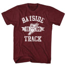 SAVED BY THE BELL TRACK S T-Shirt in Vintage Maroon Heather