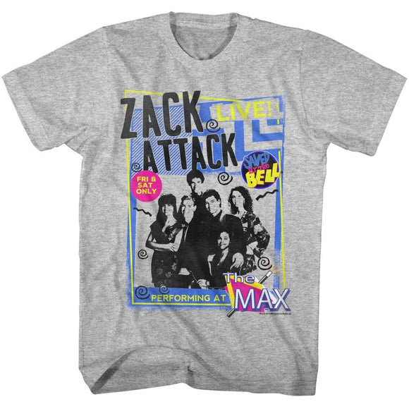 SAVED BY THE BELL ZACK BAND S T-Shirt in GRAY Heather