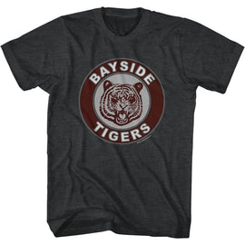 SAVED BY THE BELL BAYSIDE PATCH S T-Shirt in Black Heather