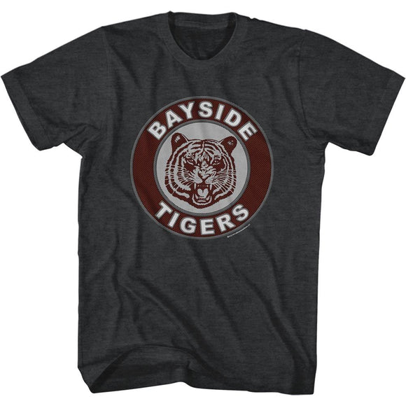SAVED BY THE BELL BAYSIDE PATCH S T-Shirt in Black Heather