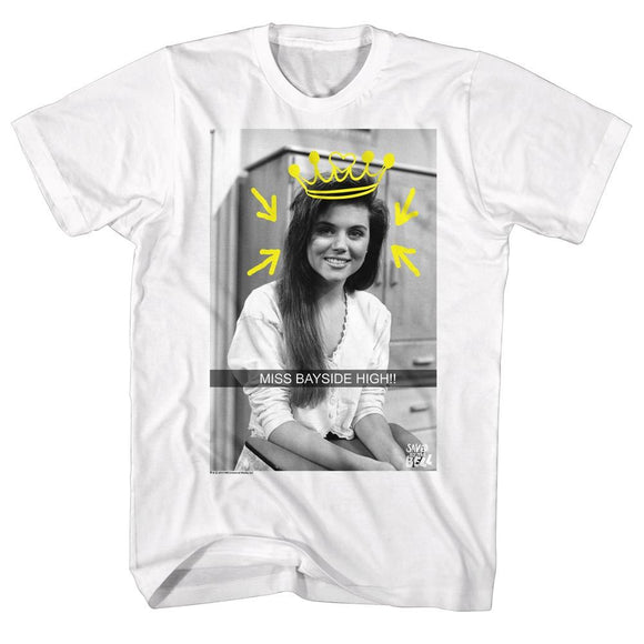 SAVED BY THE BELL MISS BAYSIDE SNAP S T-Shirt in White