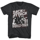 SAVED BY THE BELL ZACK ATTACK WORLD TOUR S T-Shirt in Black Heather