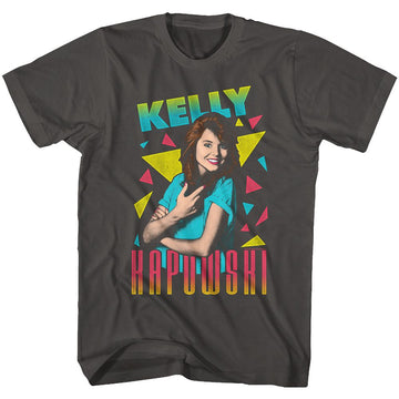 SAVED BY THE BELL KELLY TRIANGLES S T-Shirt in Smoke