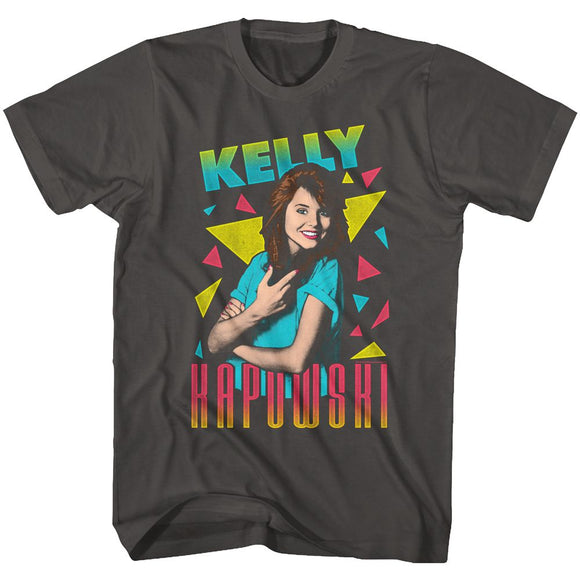 SAVED BY THE BELL KELLY TRIANGLES S T-Shirt in Smoke