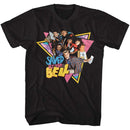 SAVED BY THE BELL GROUP TRIANGLES S T-Shirt in Black