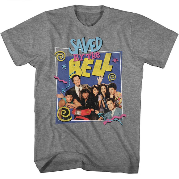 SAVED BY THE BELL GROUP W BELDING S T-Shirt in Graphite Heather