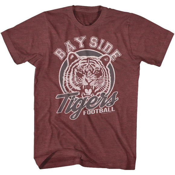 SAVED BY THE BELL TIGERS FOOTBALL S T-Shirt in Vintage Maroon Heather