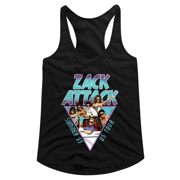SAVED BY THE BELL SUMMER TOUR 93 LADIES SLIMFIT RACERBACK S T-Shirt in Black