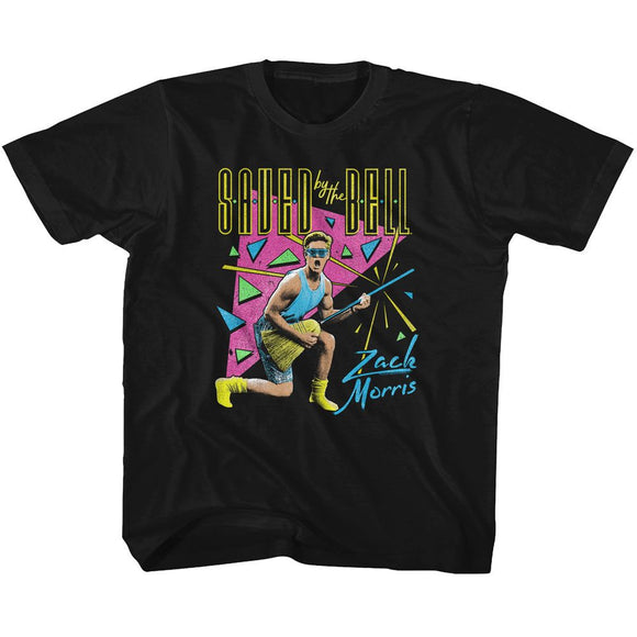 SAVED BY THE BELL ZACK SPLOSION TODDLER 2T T-Shirt in Black