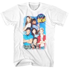 SAVED BY THE BELL GROUP SHOT S T-Shirt in White