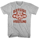 SAVED BY THE BELL BAYSIDE WRESTING S T-Shirt in GRAY Heather