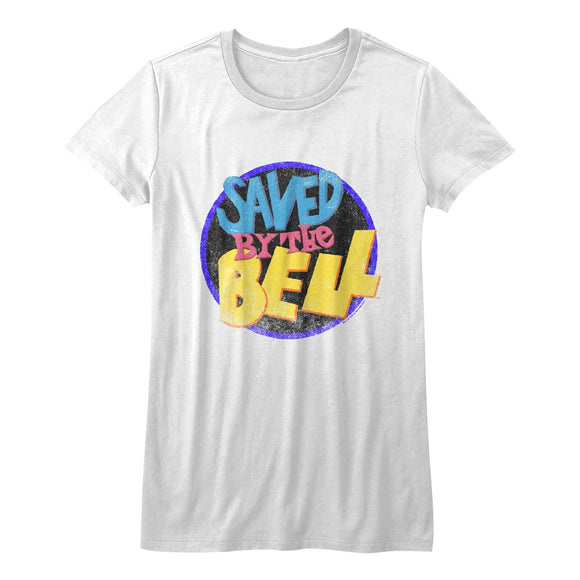 SAVED BY THE BELL SBTB LOGO LADIES S T-Shirt in White