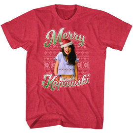 SAVED BY THE BELL MERRY KAPOWSKI S T-Shirt in RED Heather