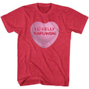 SAVED BY THE BELL KELLY CANDY HEART S T-Shirt in RED Heather