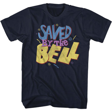SAVED BY THE BELL FADED SQUIGGLES S T-Shirt in NAVY