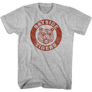 SAVED BY THE BELL DISTRESSED BAYSIDE CREST S T-Shirt in GRAY Heather