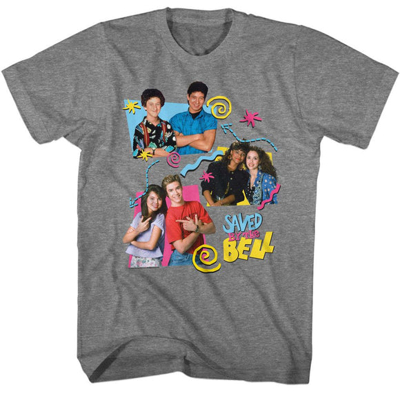 SAVED BY THE BELL SBTB THREE BOXES S T-Shirt in Graphite Heather