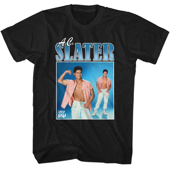 SAVED BY THE BELL SBTB SLATER 90S STYLE S T-Shirt in Black