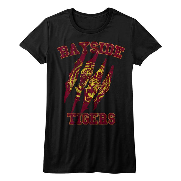 SAVED BY THE BELL BAYSIDE CLAWS LADIES S T-Shirt in Black