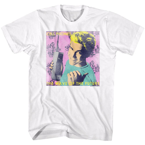 SAVED BY THE BELL CELL PHONES S T-Shirt in White