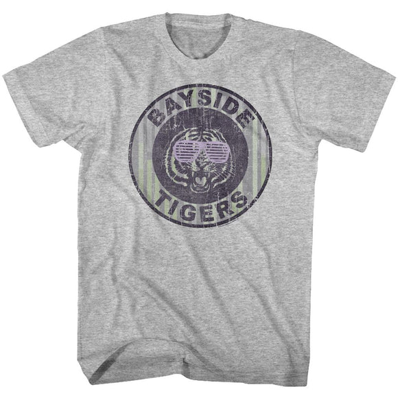 SAVED BY THE BELL PINSTRIPE BAYSIDE S T-Shirt in GRAY Heather