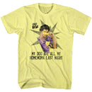 SAVED BY THE BELL MY HOMEWORK S T-Shirt in Yellow Heather
