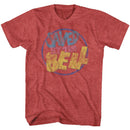SAVED BY THE BELL DISTRESSED LOGO S T-Shirt in RED Heather